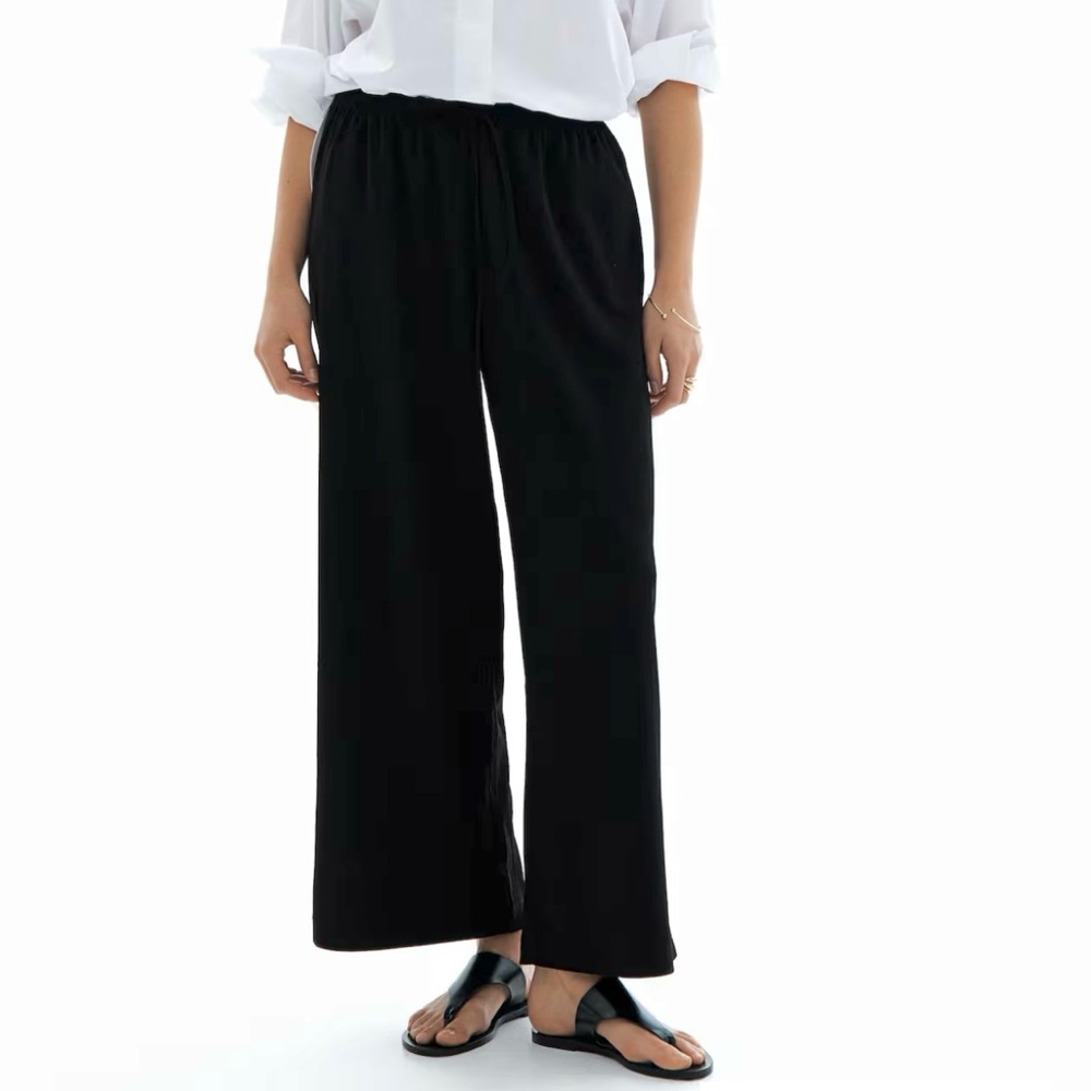 🛑LAST CHANCE🛑 Black Textured Jersey Drawstring Pants